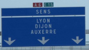 verkeersbord route du soleil A6 Lyon